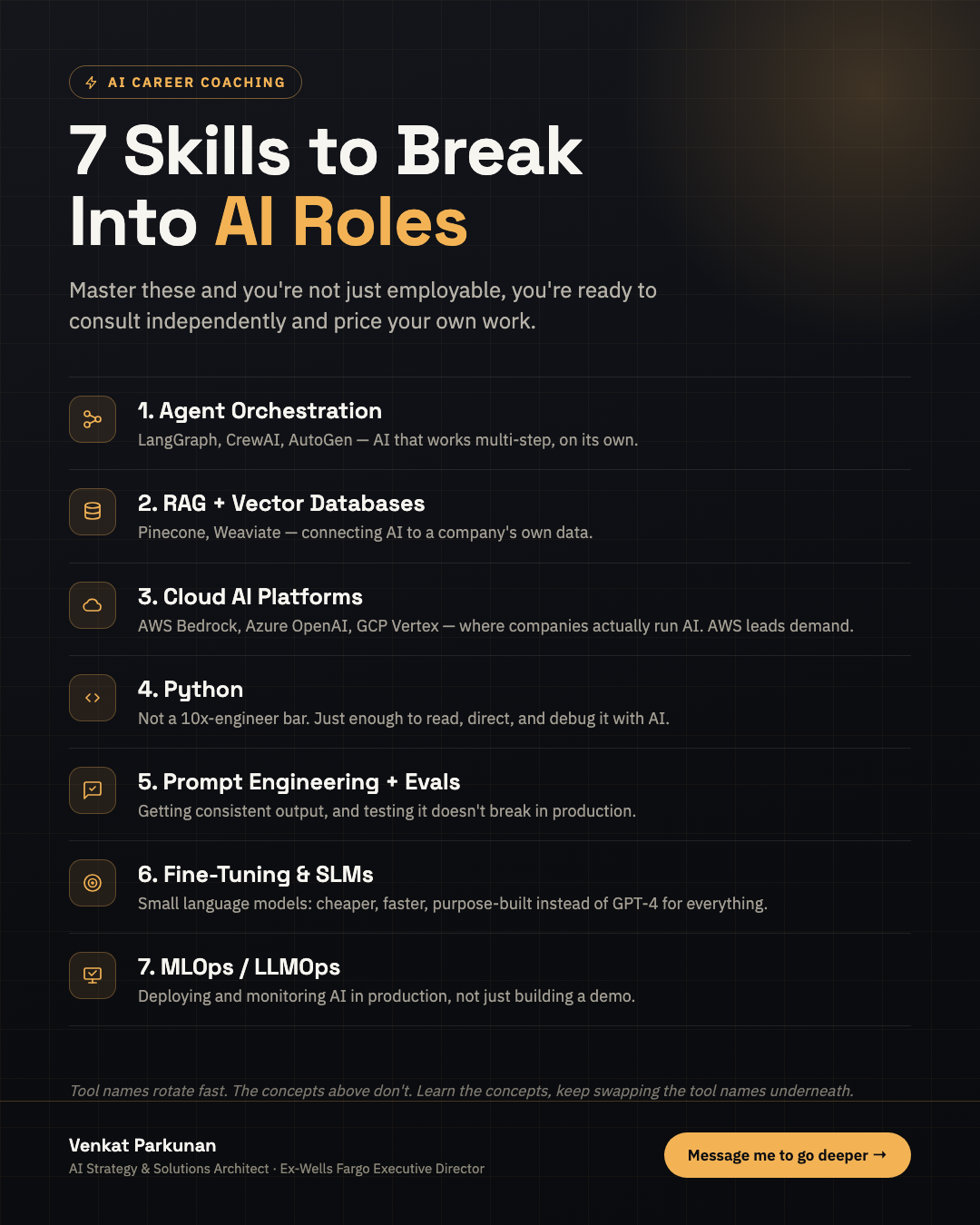 Seven skills to break into AI roles